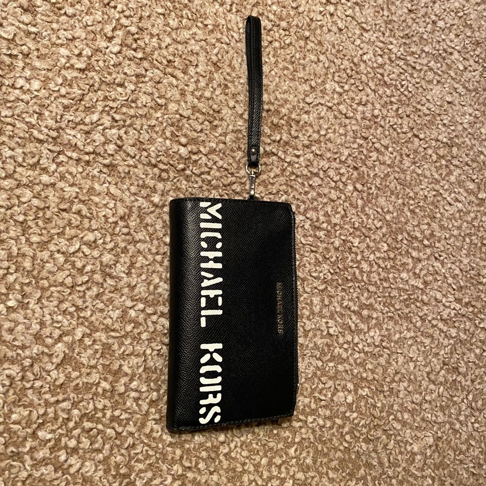 Black Michael Kors wristlet wallet